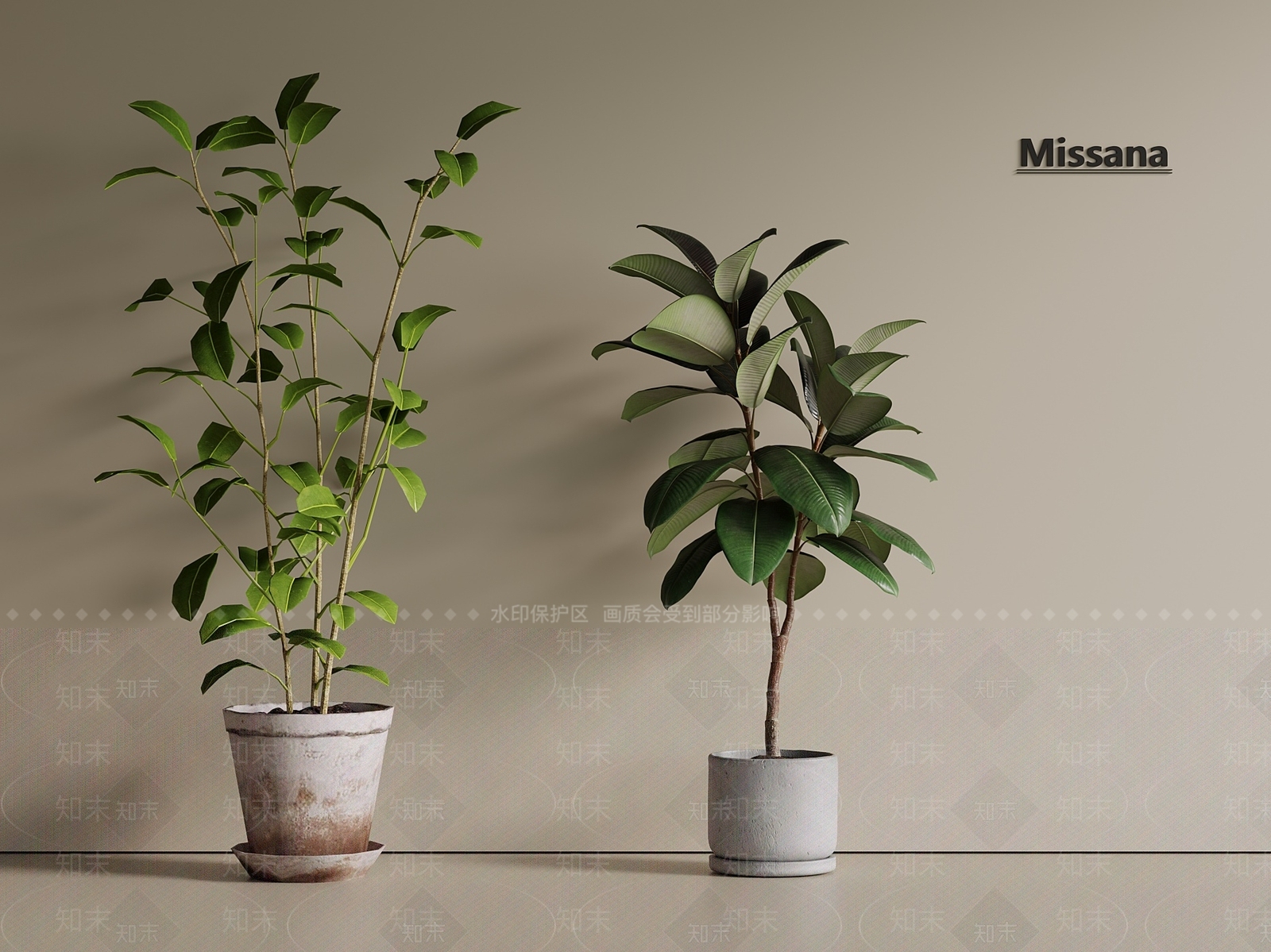盆栽3D模型下载【ID:1192002210】