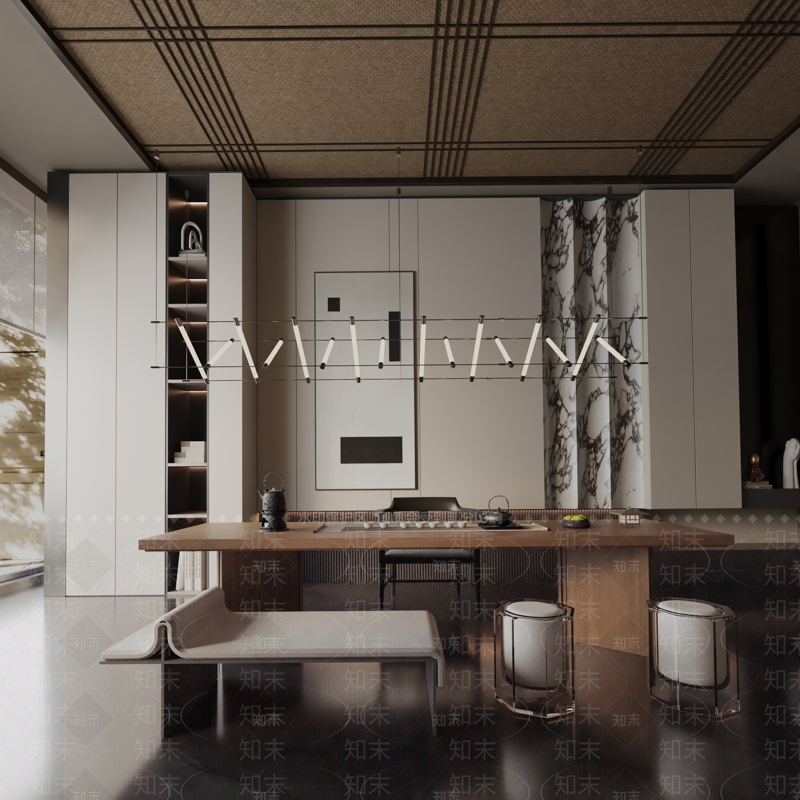 现代餐桌3D模型下载【ID:1192003836】