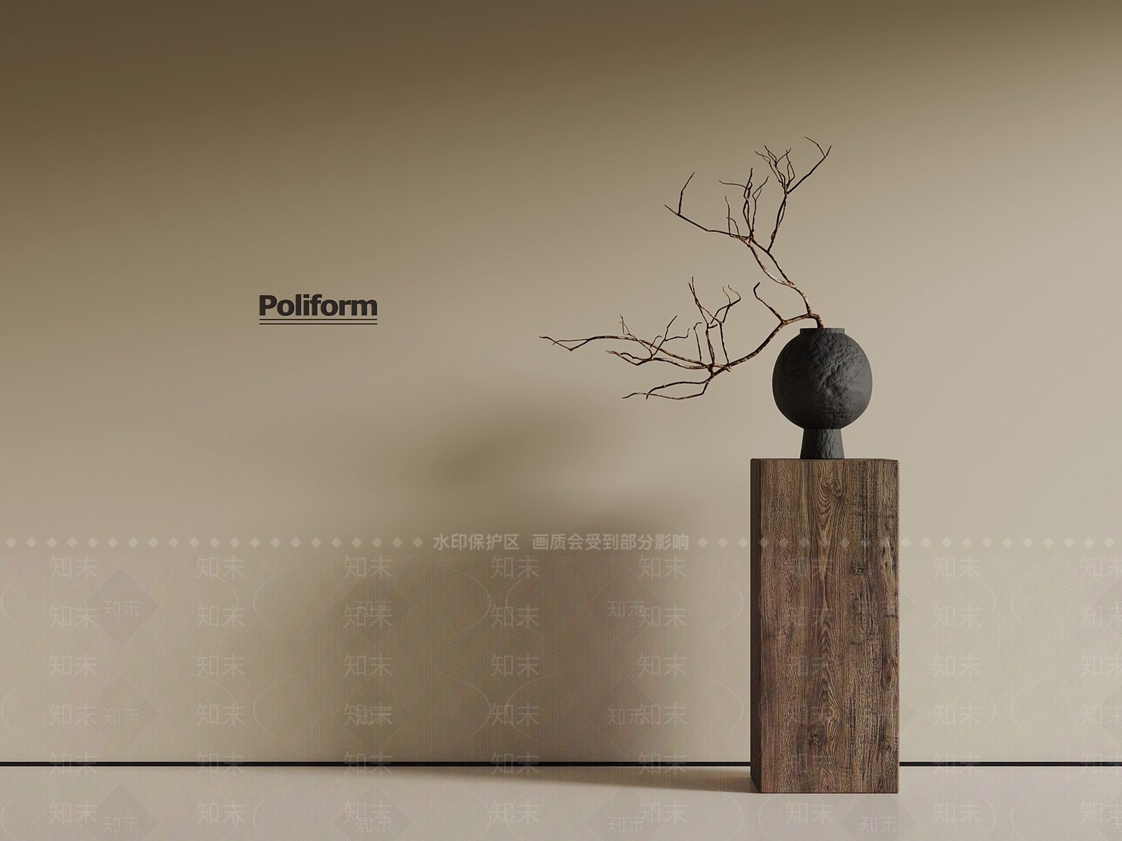 中古现代盆景3D模型下载【ID:1192003938】