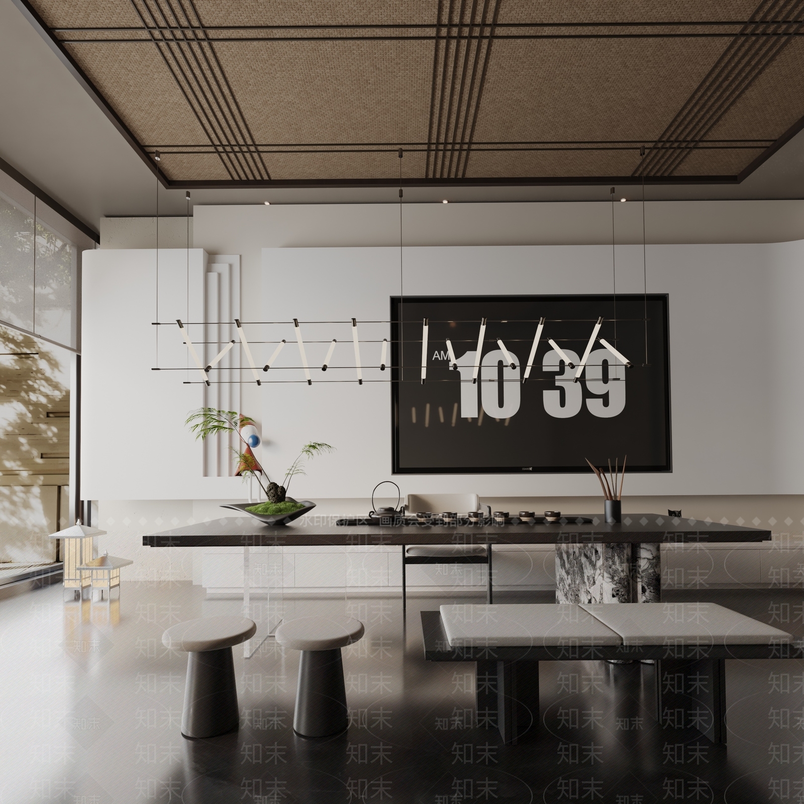 现代餐桌3D模型下载【ID:1192008145】