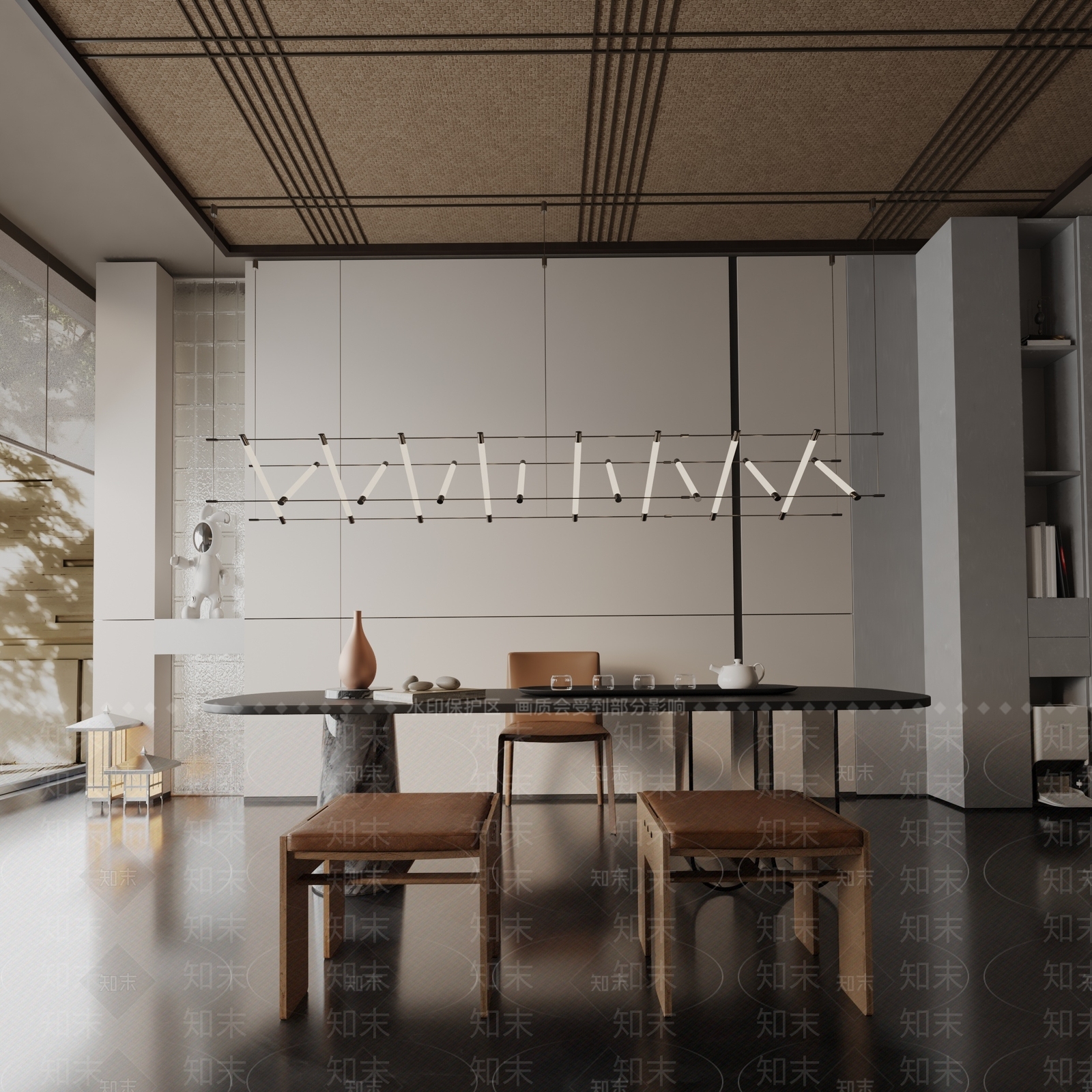 现代餐桌3D模型下载【ID:1192008763】