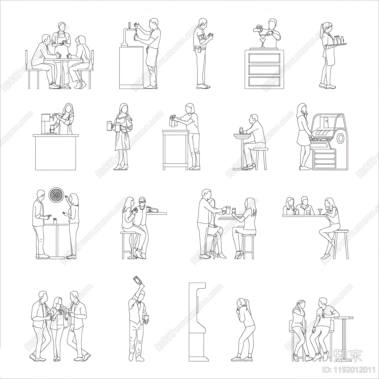 现代人物施工图下载【ID:1192012011】