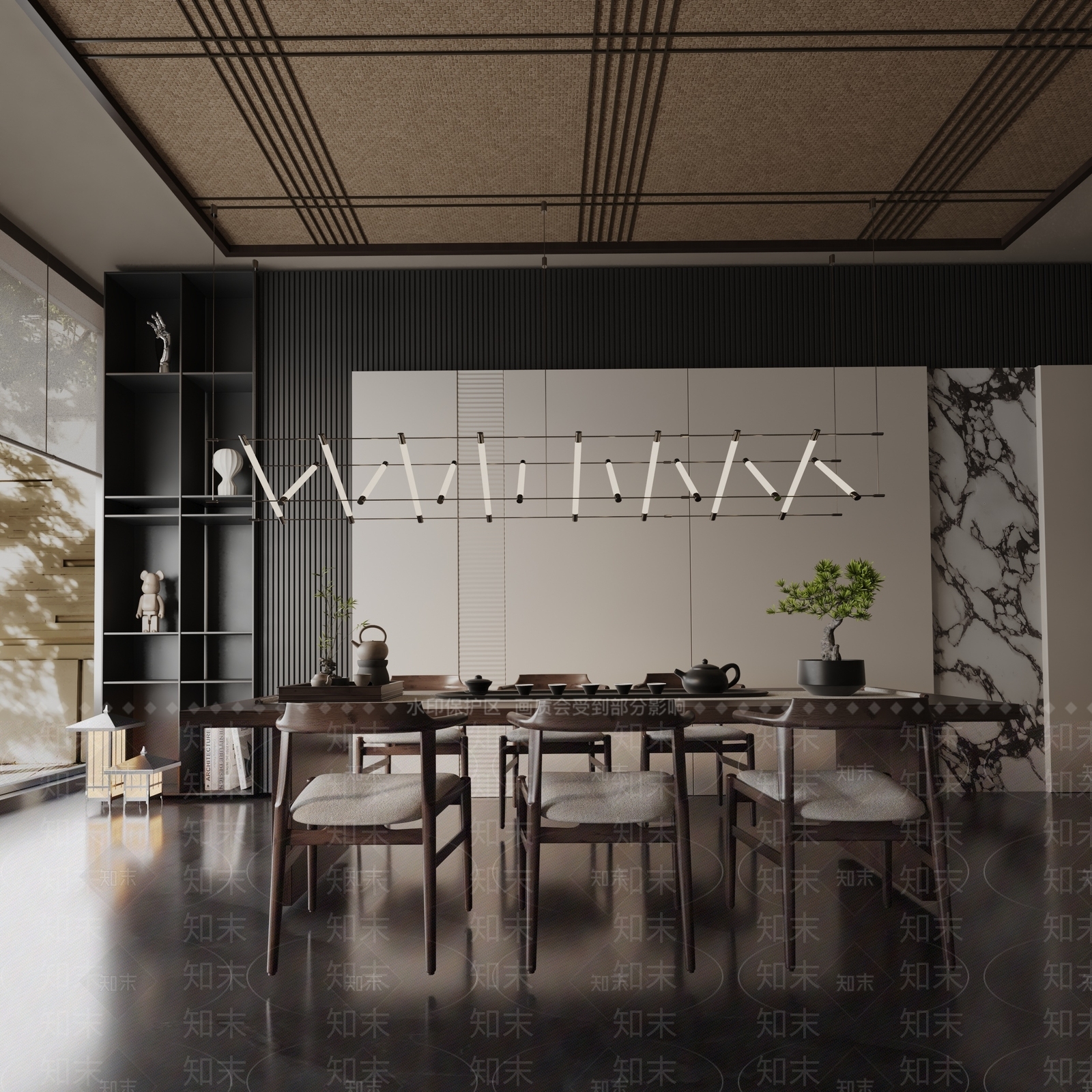 现代餐桌3D模型下载【ID:1192014677】