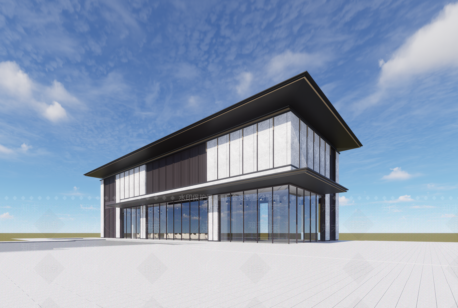 现代小公建SU模型下载【ID:1192016185】