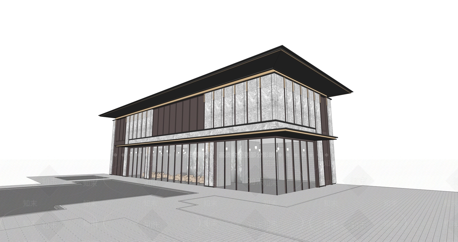 现代小公建SU模型下载【ID:1192016185】