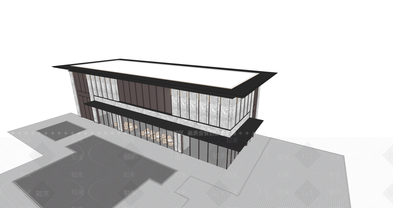 现代小公建SU模型下载【ID:1192016185】