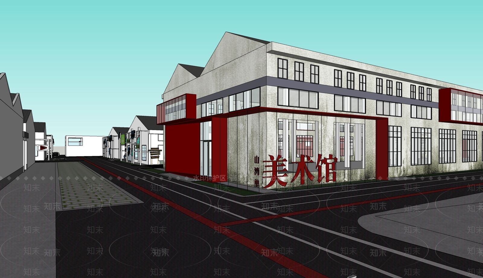 现代其他文化场馆SU模型下载【ID:1192017832】