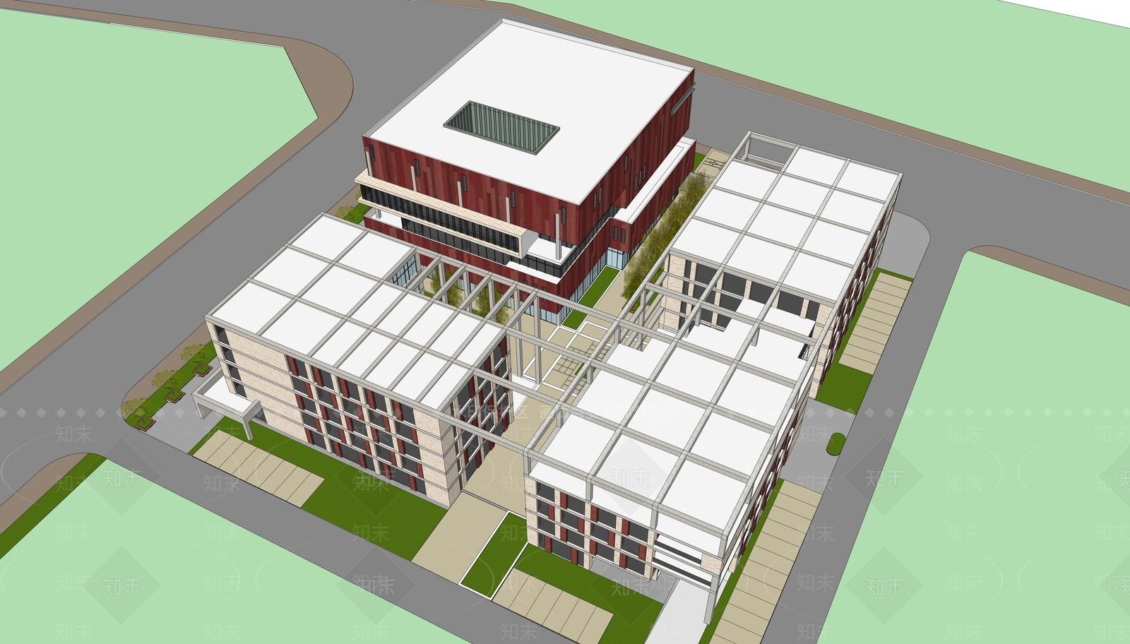现代小公建SU模型下载【ID:1192020244】