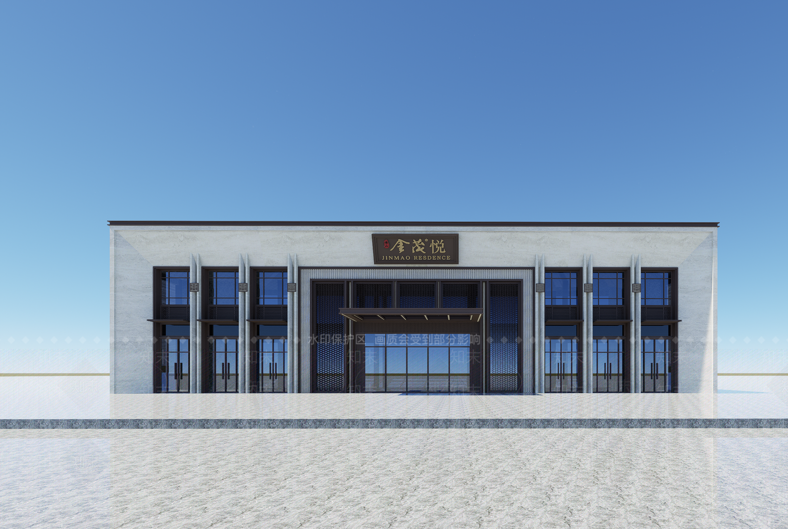 现代小区建筑SU模型下载【ID:1192017913】