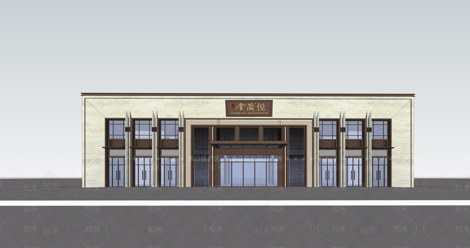 现代小区建筑SU模型下载【ID:1192017913】
