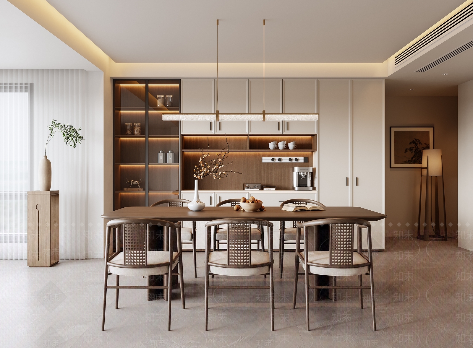 新中式中式宋式餐厅3D模型下载【ID:1192019728】