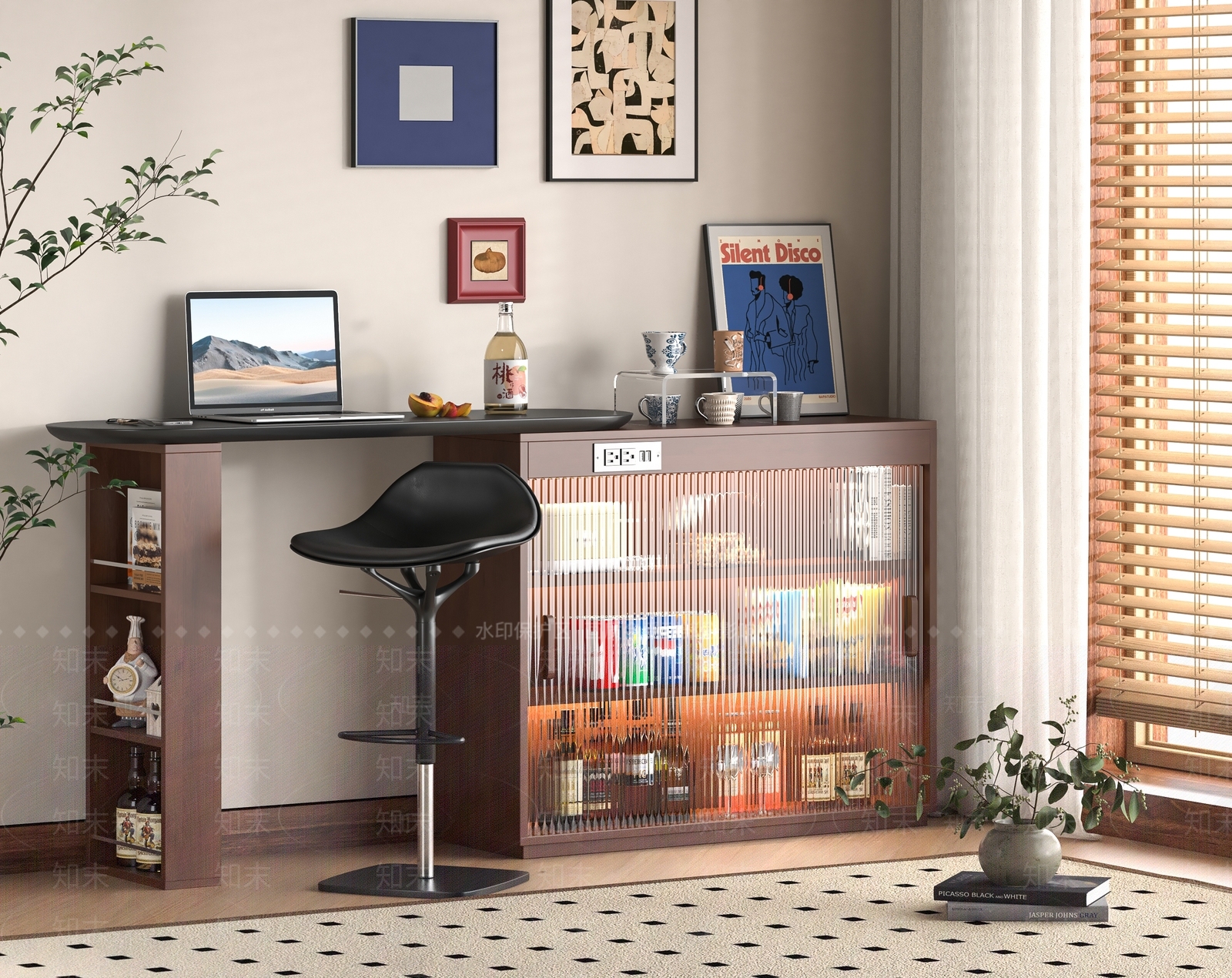 现代中古吧台3D模型下载【ID:1192020580】