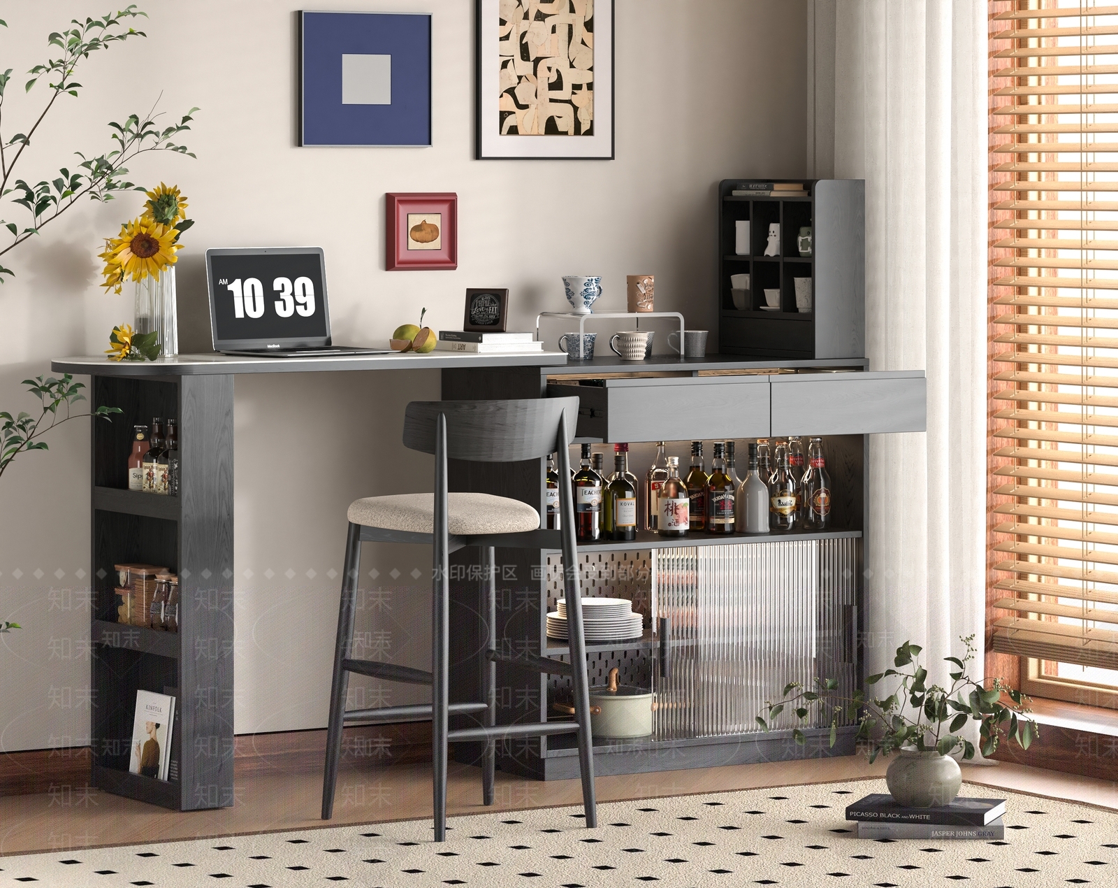 现代吧台3D模型下载【ID:1192020720】