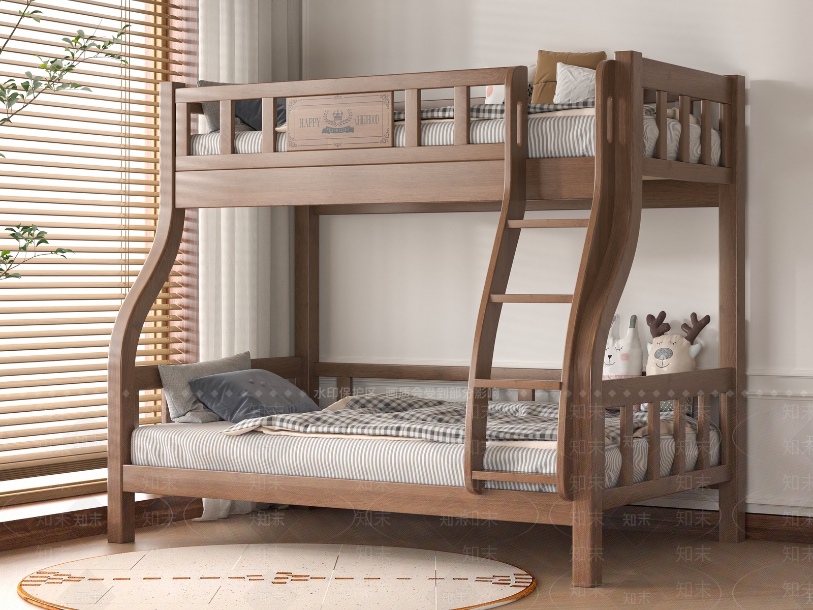 现代上下床3D模型下载【ID:1192021529】