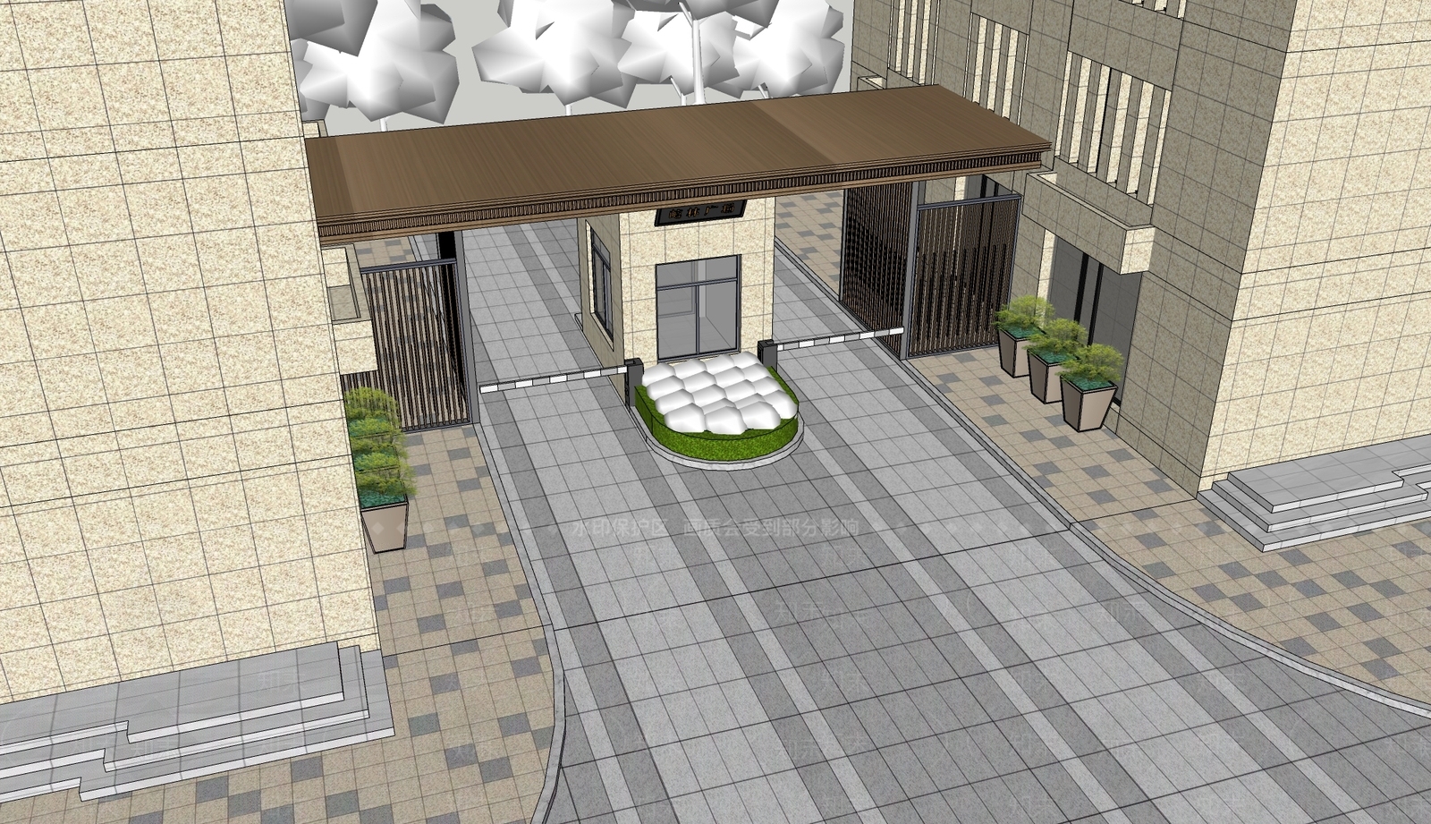 现代小公建SU模型下载【ID:1192021864】