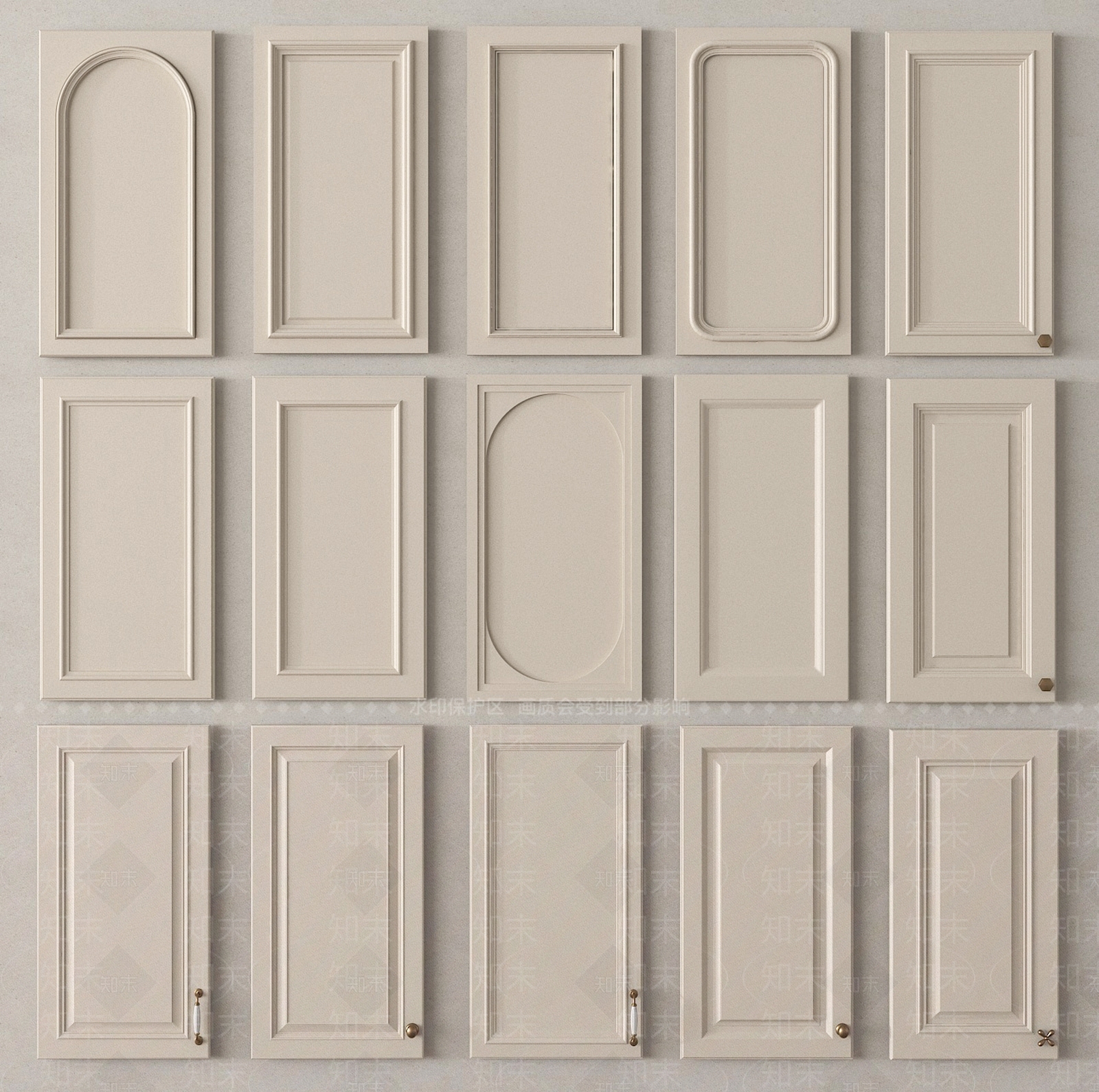 法式护墙板SU模型下载【ID:1192024359】