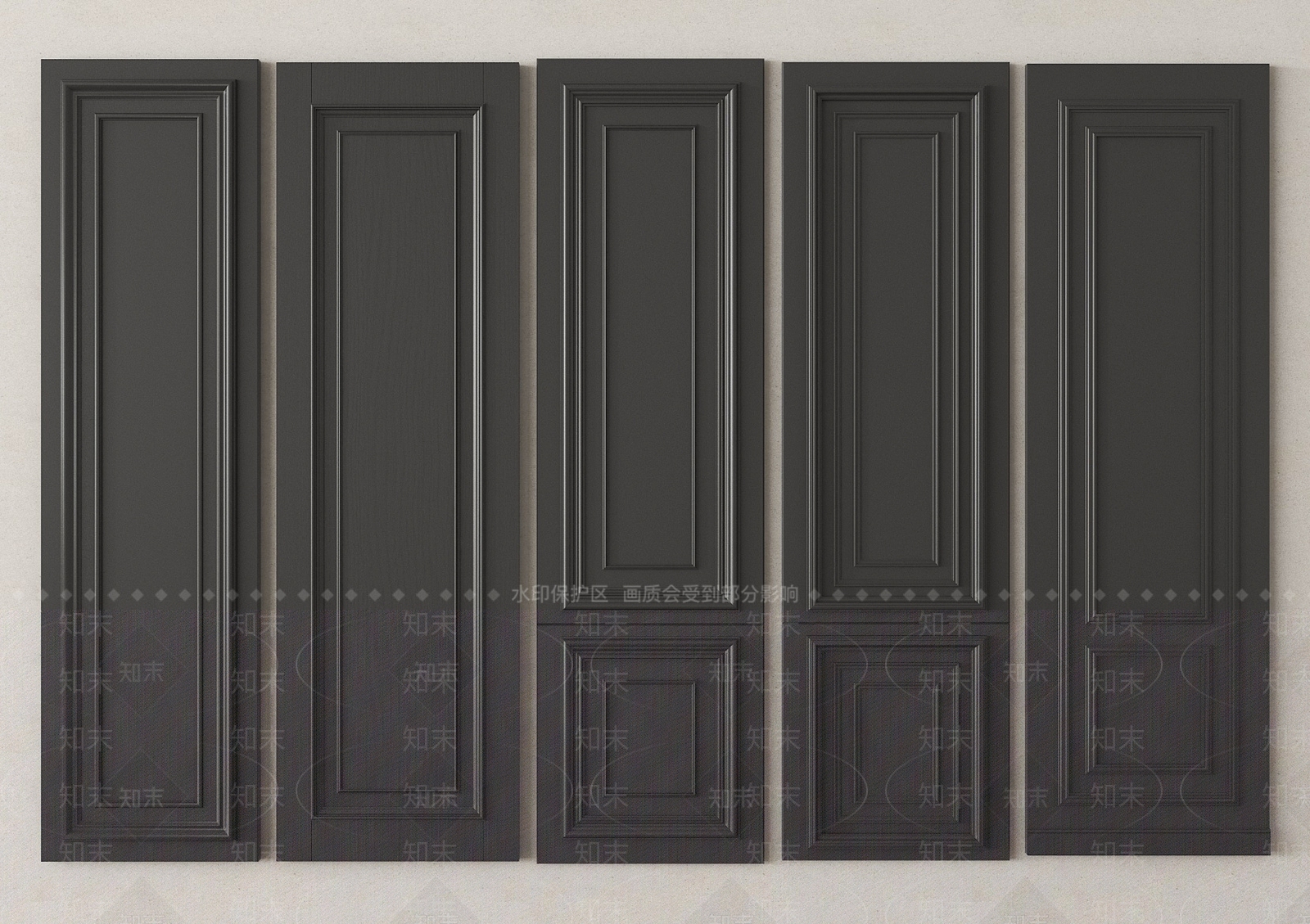 法式护墙板SU模型下载【ID:1192026676】