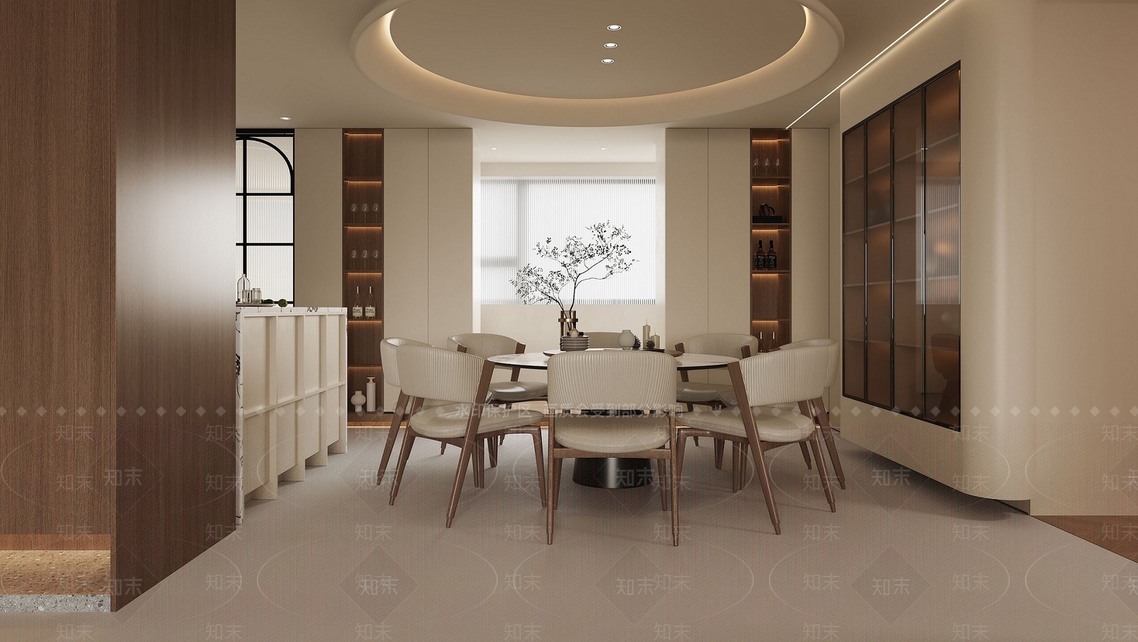米色吧台餐边柜3D模型下载【ID:1227252320】