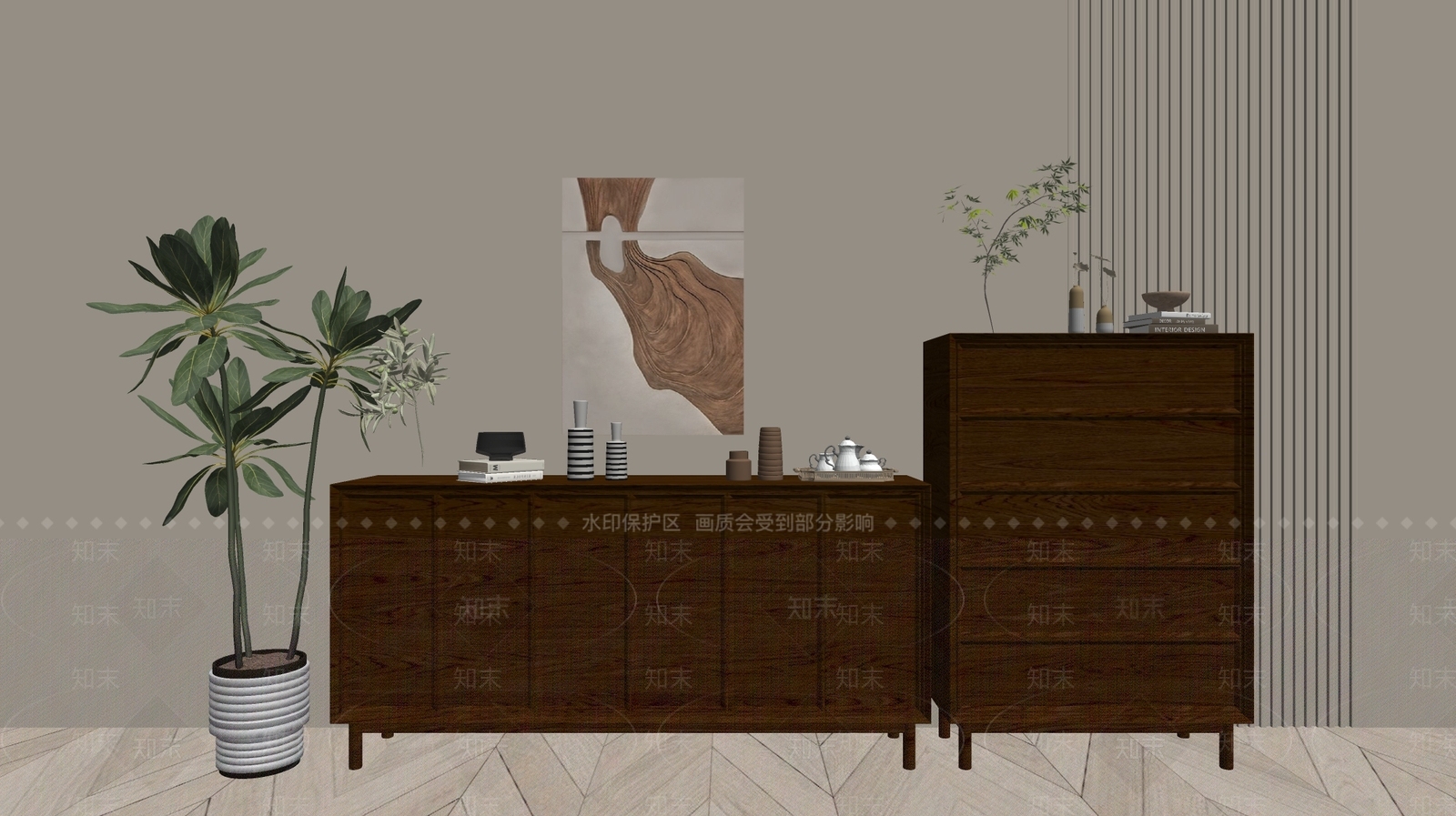 现代斗柜SU模型下载【ID:1192029176】
