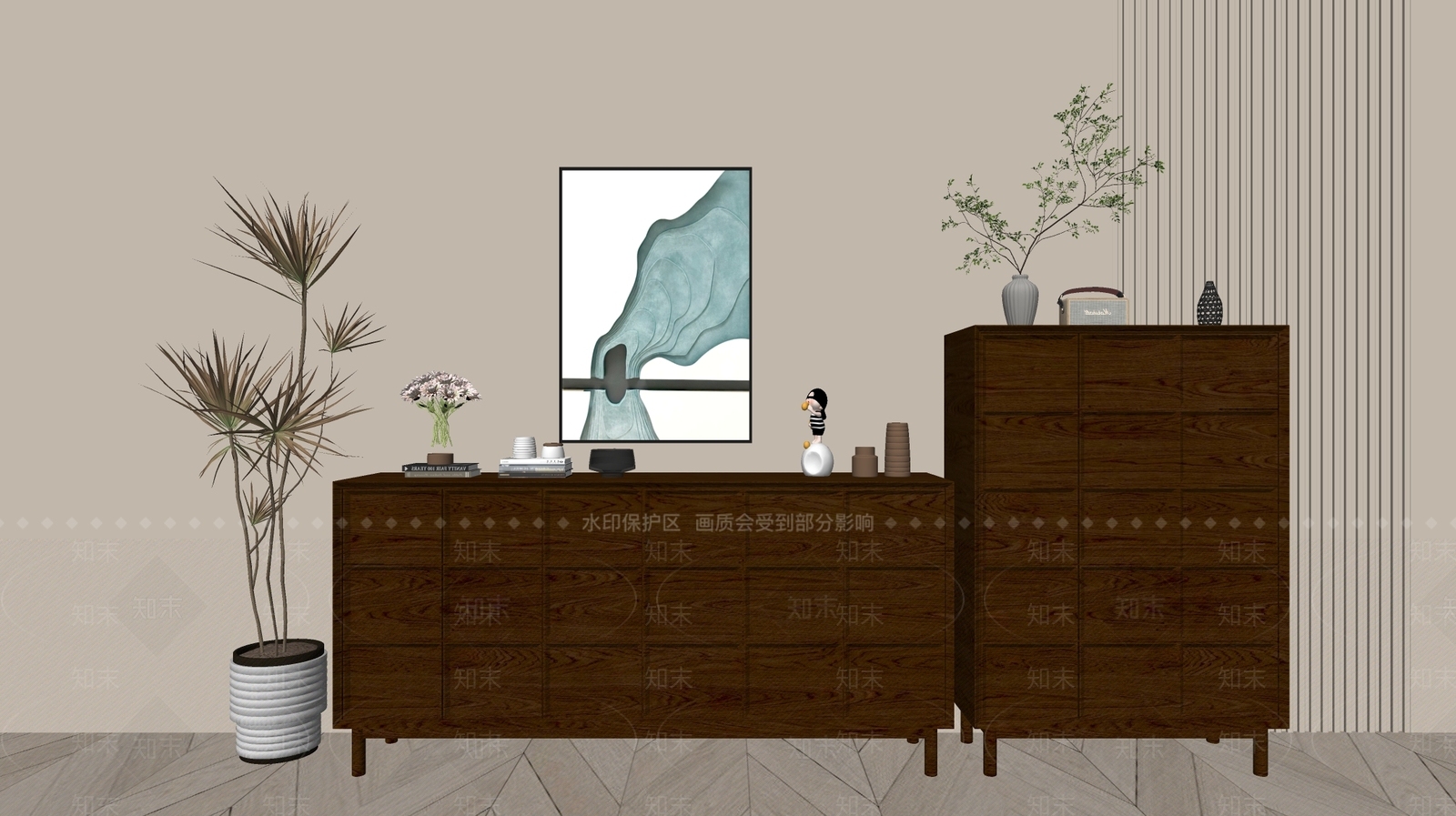 现代斗柜SU模型下载【ID:1192030795】