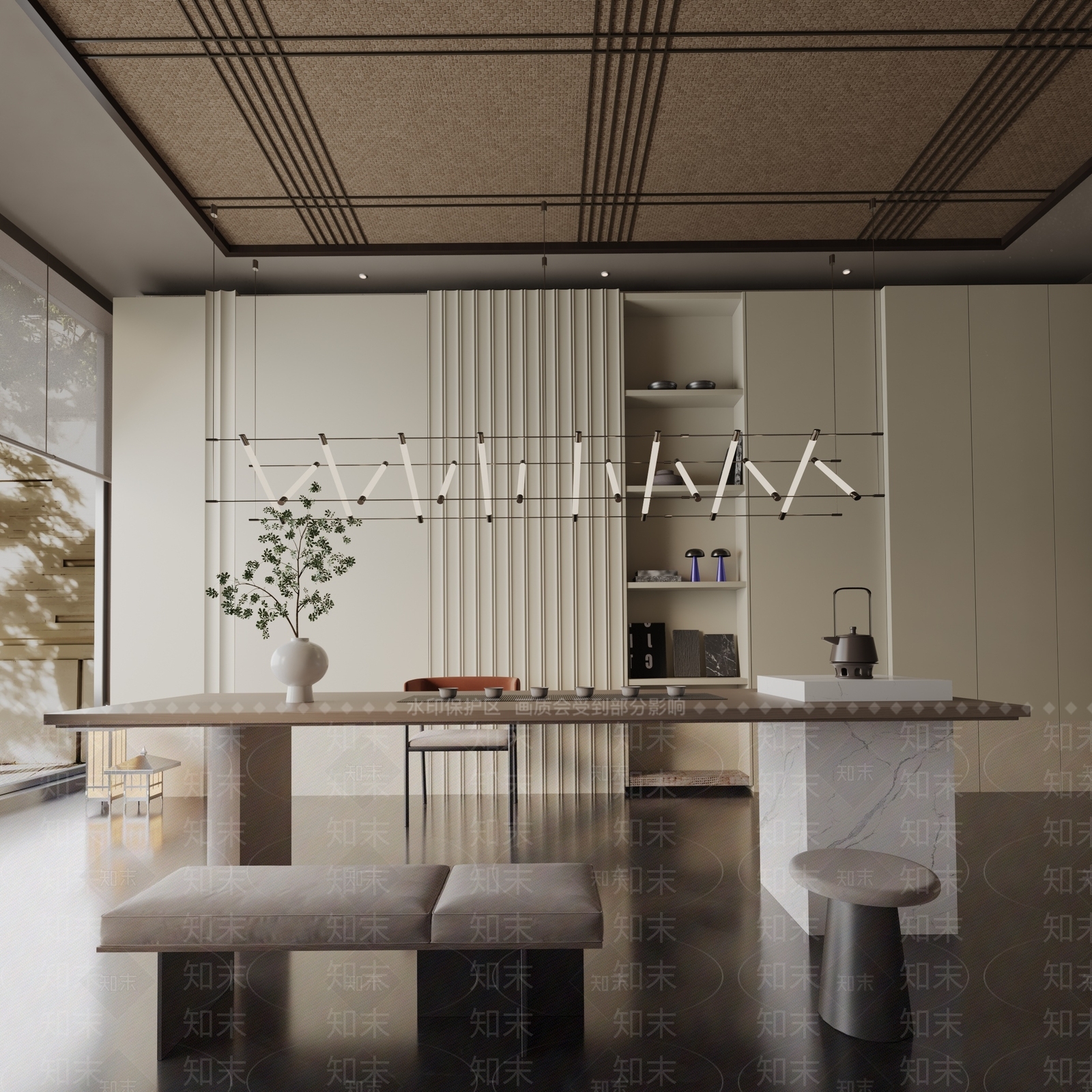 现代餐桌3D模型下载【ID:1192034176】