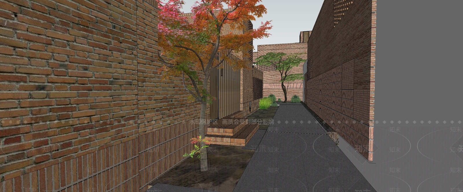 现代小区景观SU模型下载【ID:1192034440】