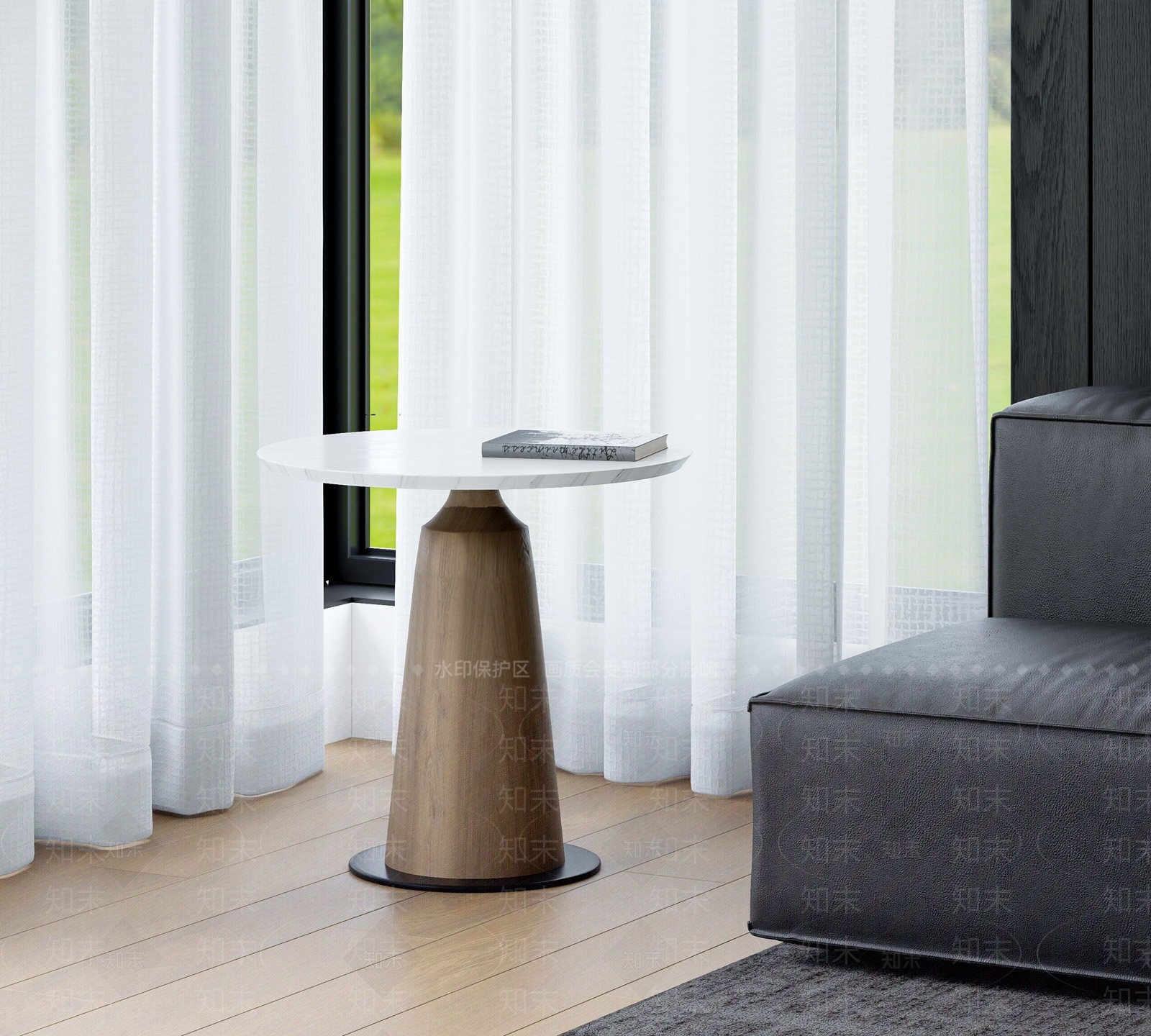 现代原木边几SU模型下载【ID:1192034620】