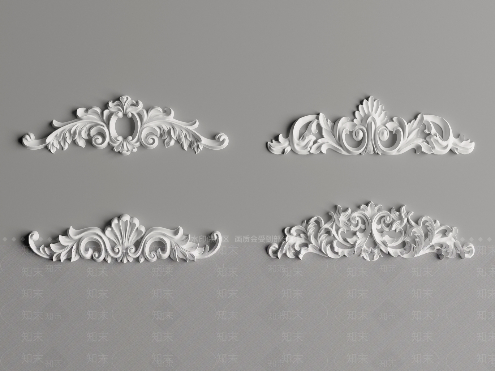 现代雕花3D模型下载【ID:1192040154】