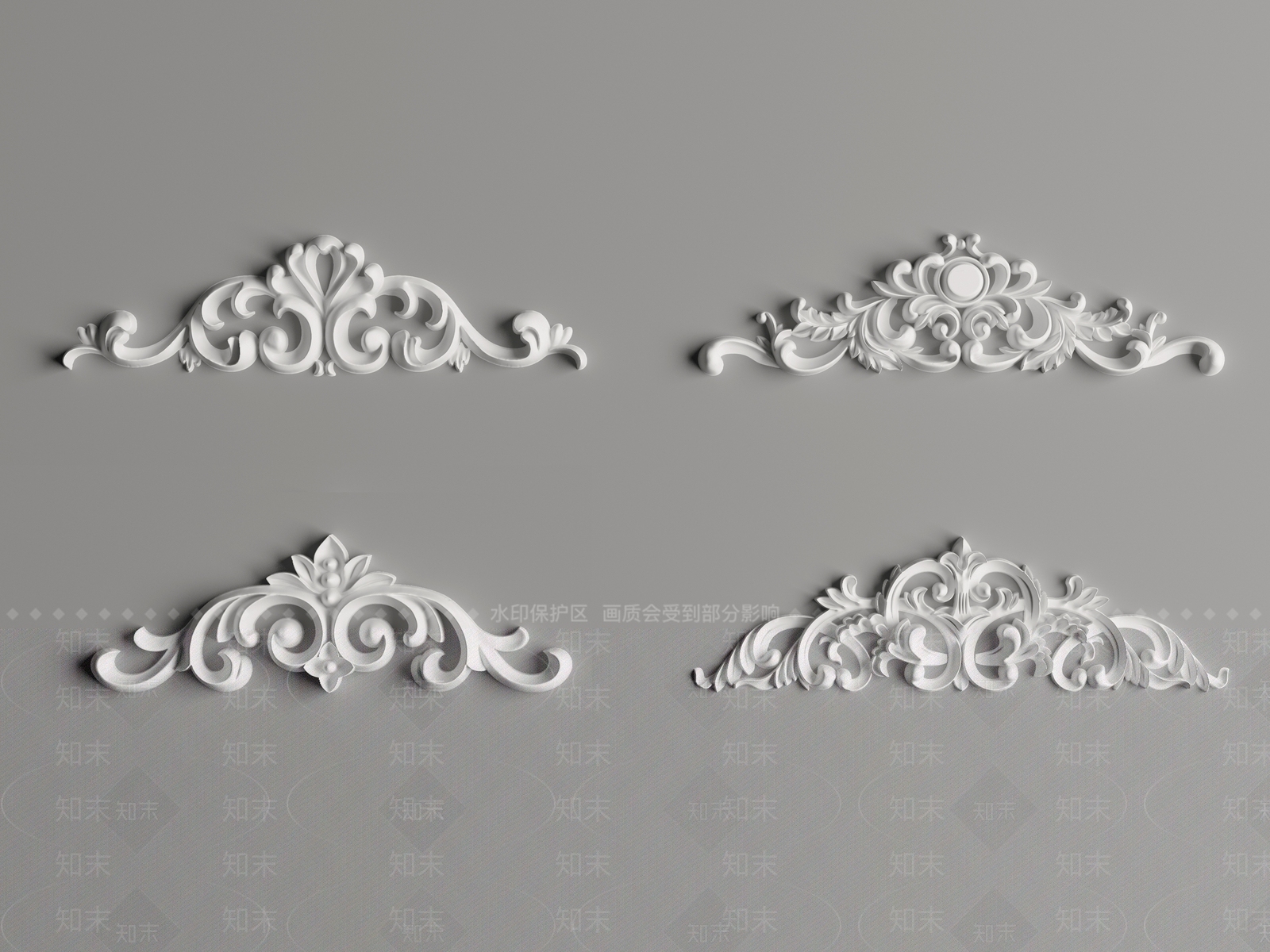 现代雕花3D模型下载【ID:1192040242】