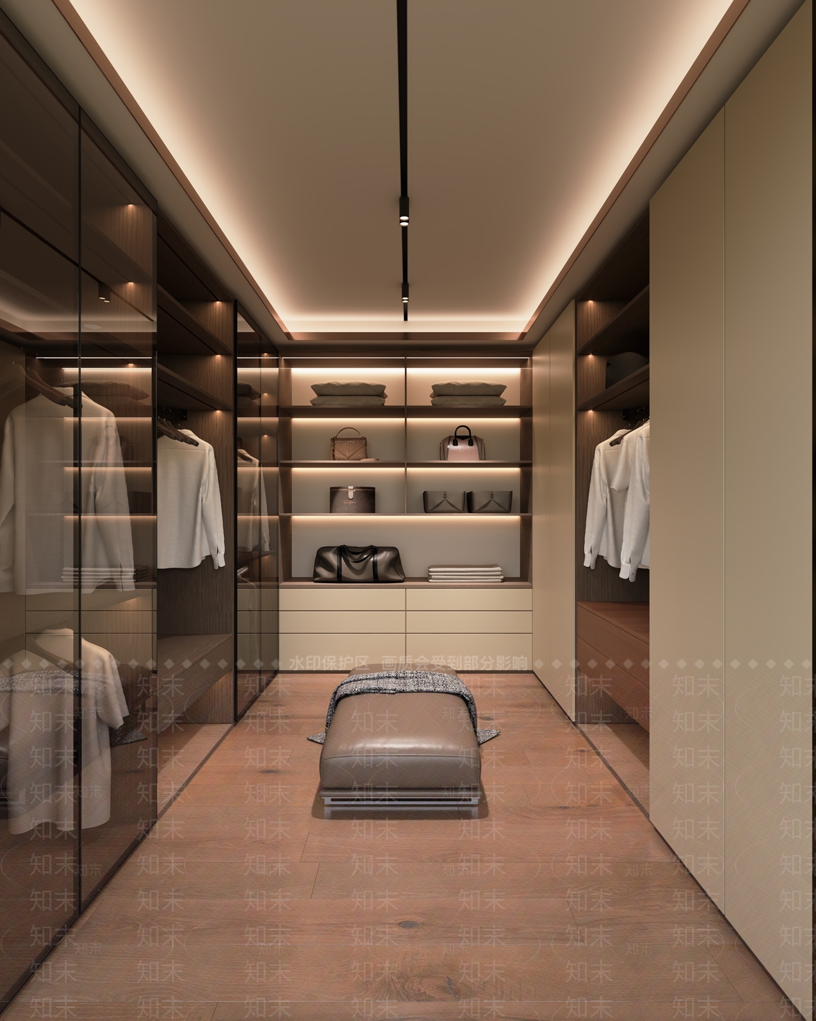 现代衣帽间3D模型下载【ID:1192041016】