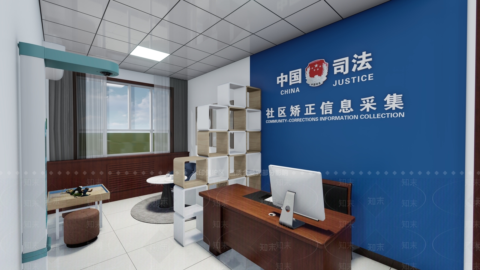 现代新中式文化展厅SU模型下载【ID:1192041749】