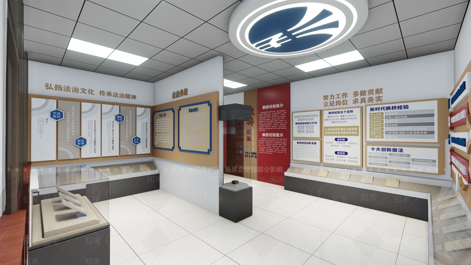 现代新中式文化展厅SU模型下载【ID:1192041862】