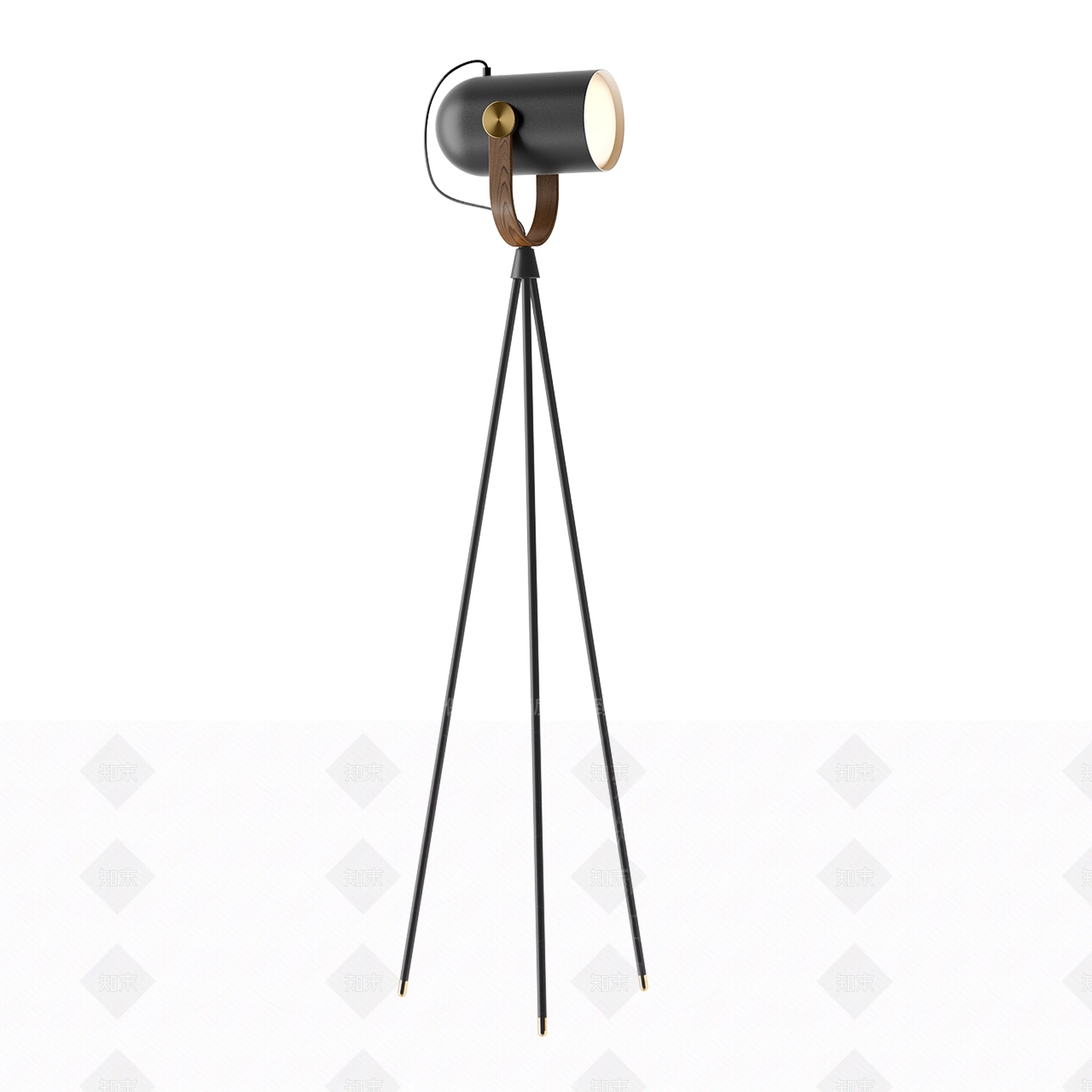 复古中古落地灯3D模型下载【ID:1192041953】
