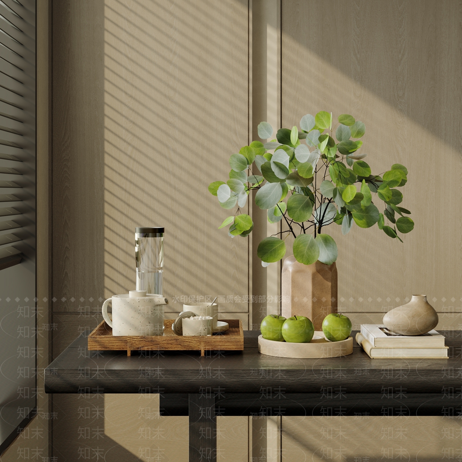 现代摆件组合3D模型下载【ID:1192043551】
