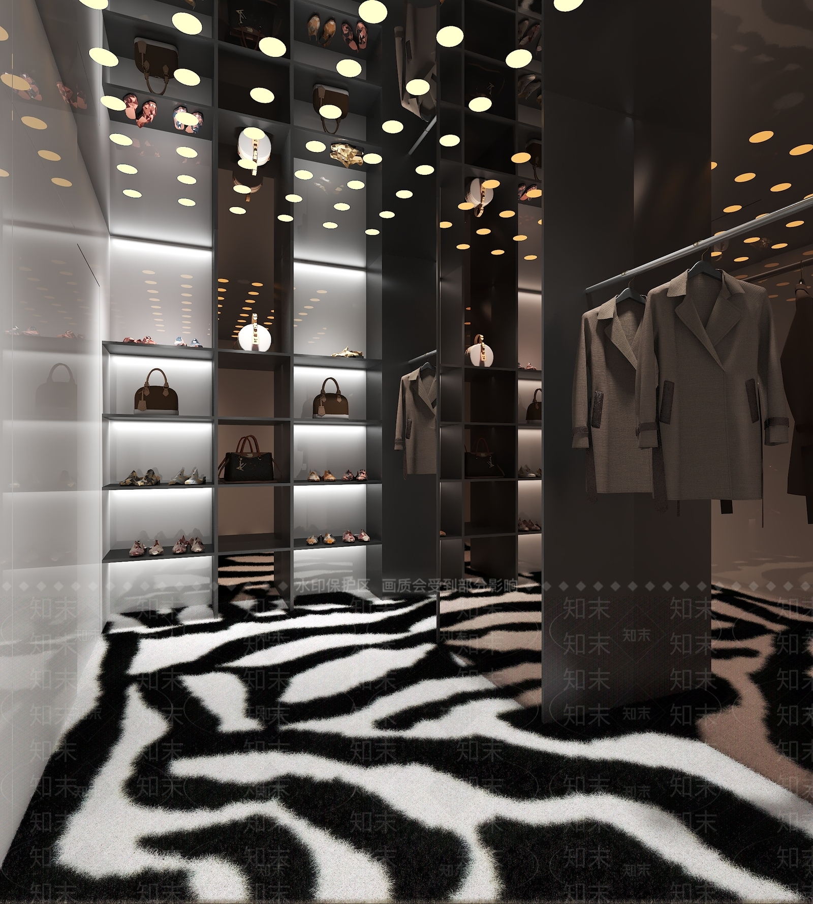 现代衣帽间3D模型下载【ID:1192043940】