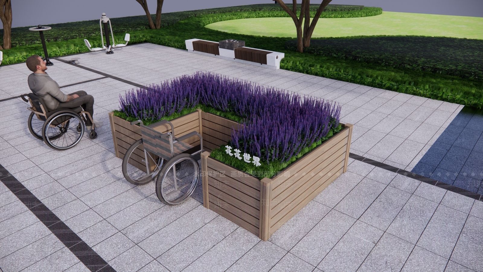 现代新中式口袋公园SU模型下载【ID:1192045809】