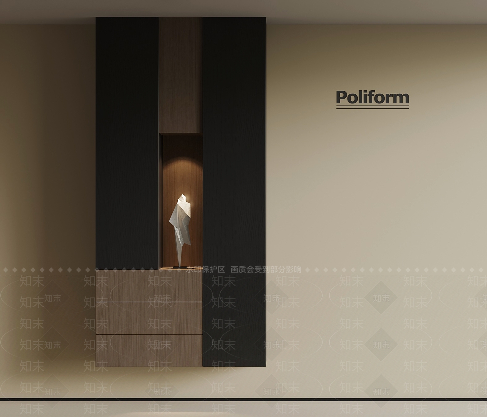 现代鞋柜3D模型下载【ID:1192047037】