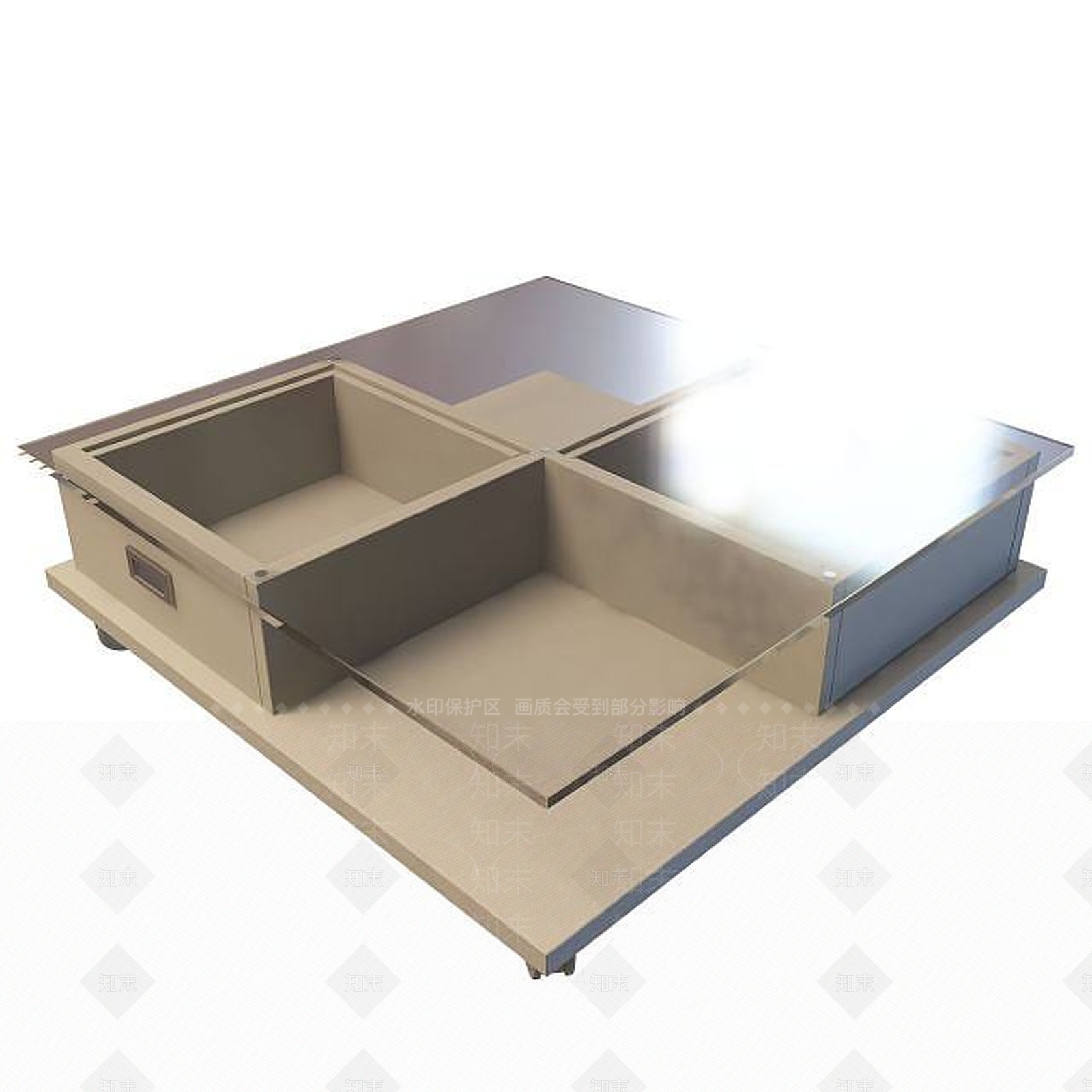 现代书桌3D模型下载【ID:1199352555】