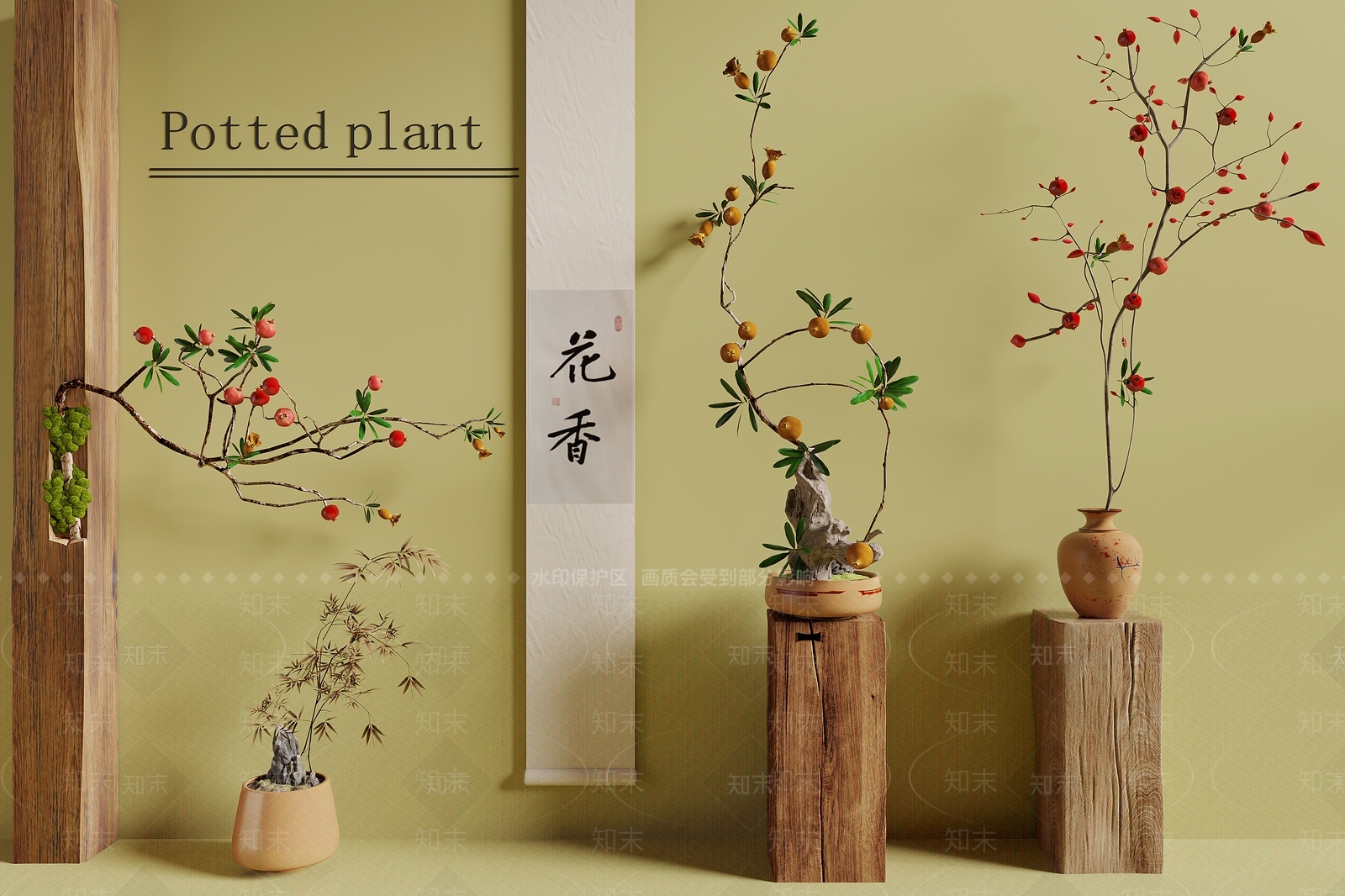 盆栽3D模型下载【ID:1192050704】