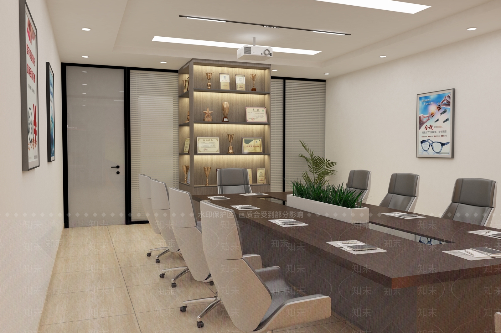 现代简约会议室3D模型下载【ID:1192052061】
