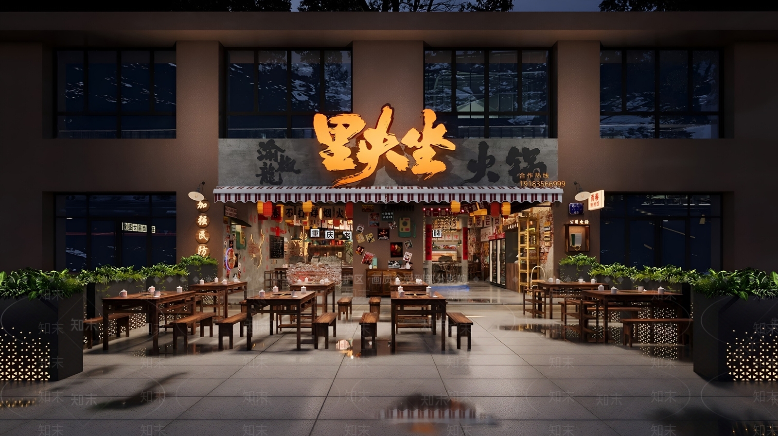 工业火锅店SU模型下载【ID:1192052204】