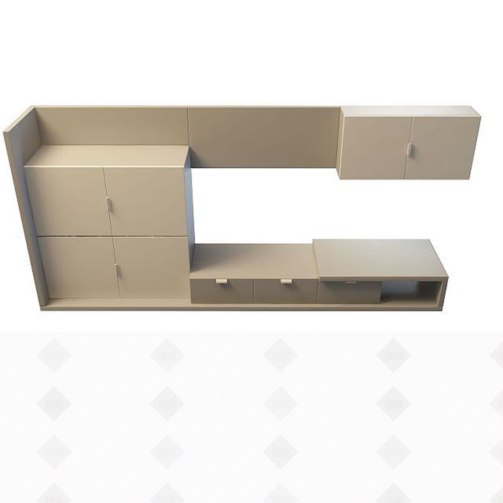 现代衣柜3D模型下载【ID:1199355899】