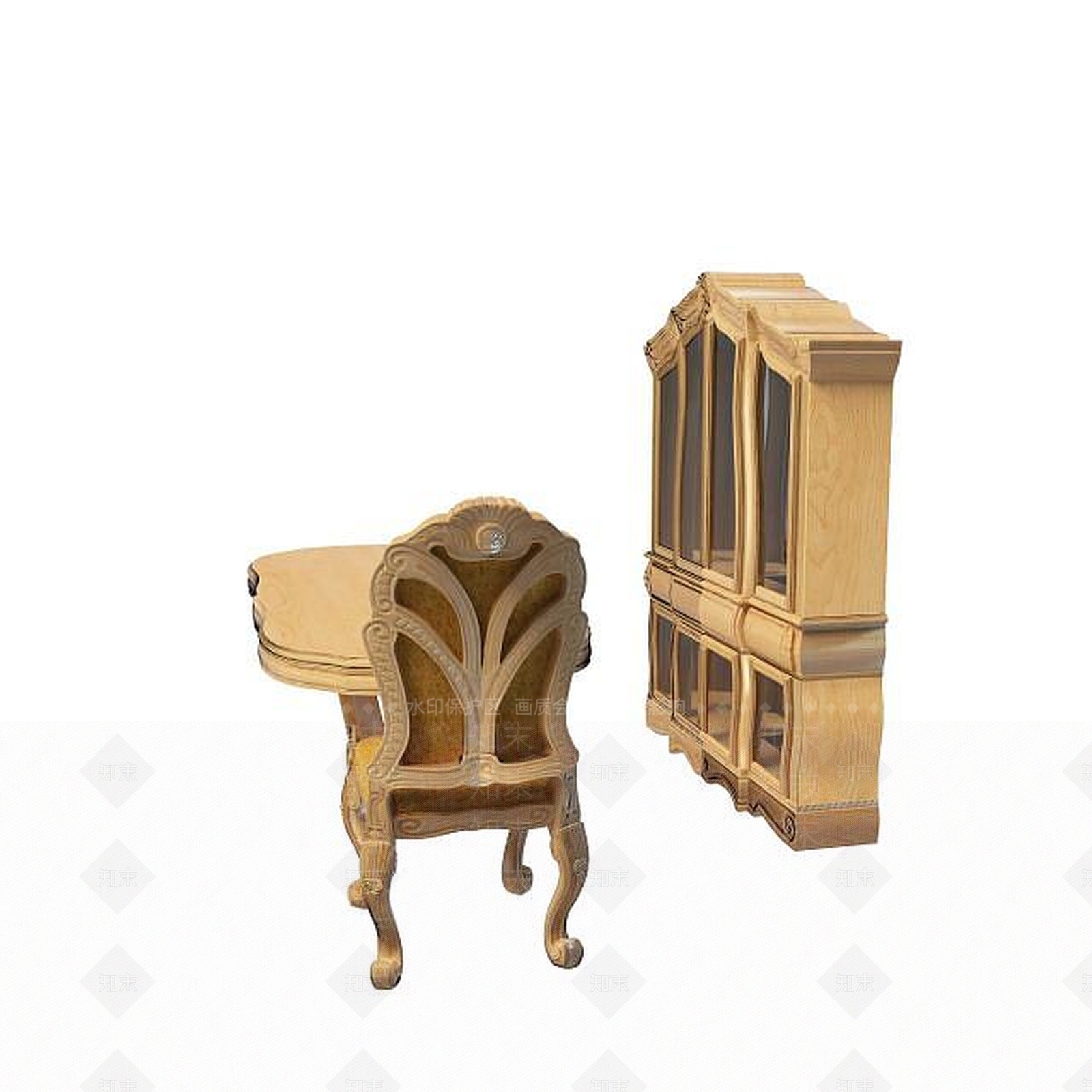 现代书桌椅3D模型下载【ID:1192054609】