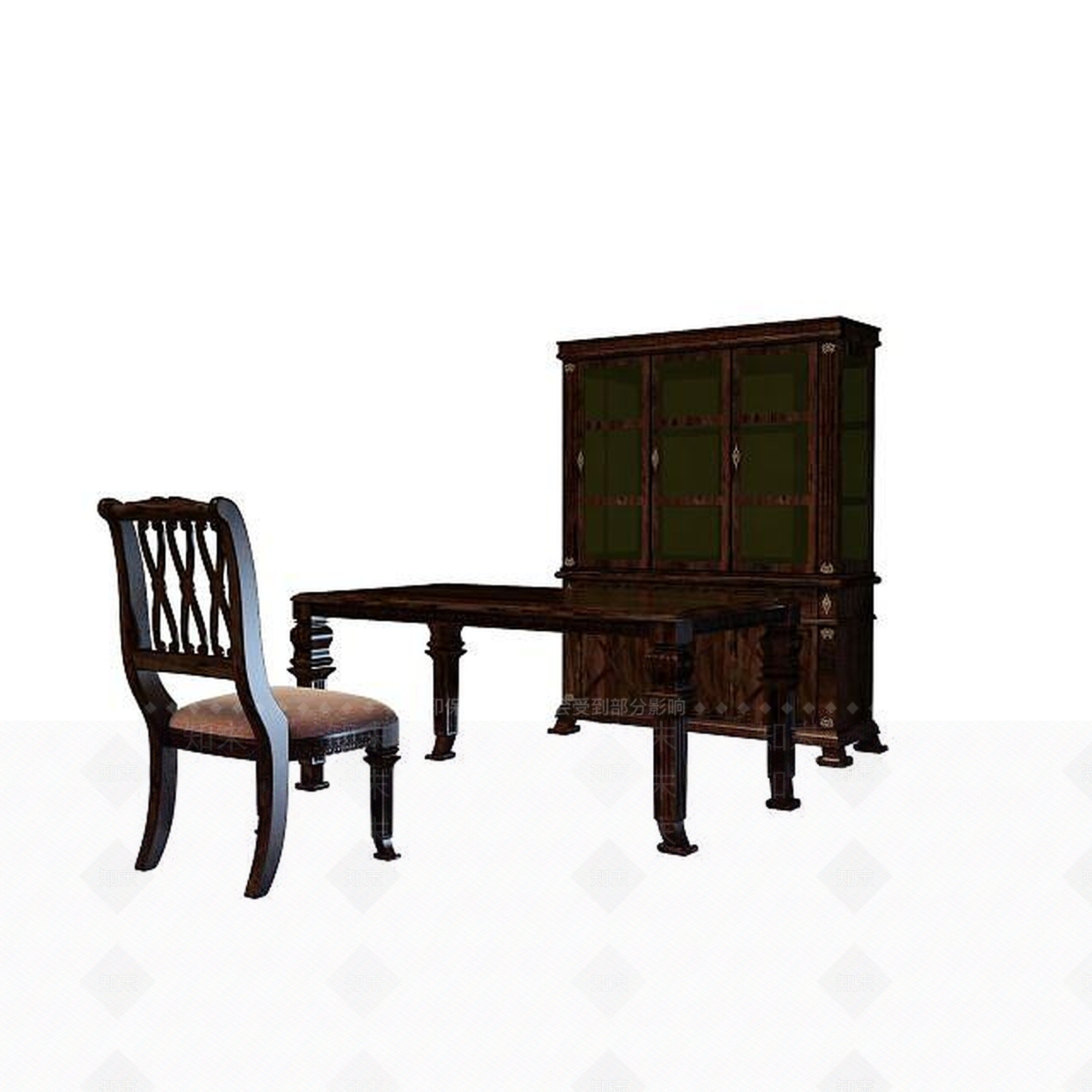 现代书桌椅3D模型下载【ID:1192054812】