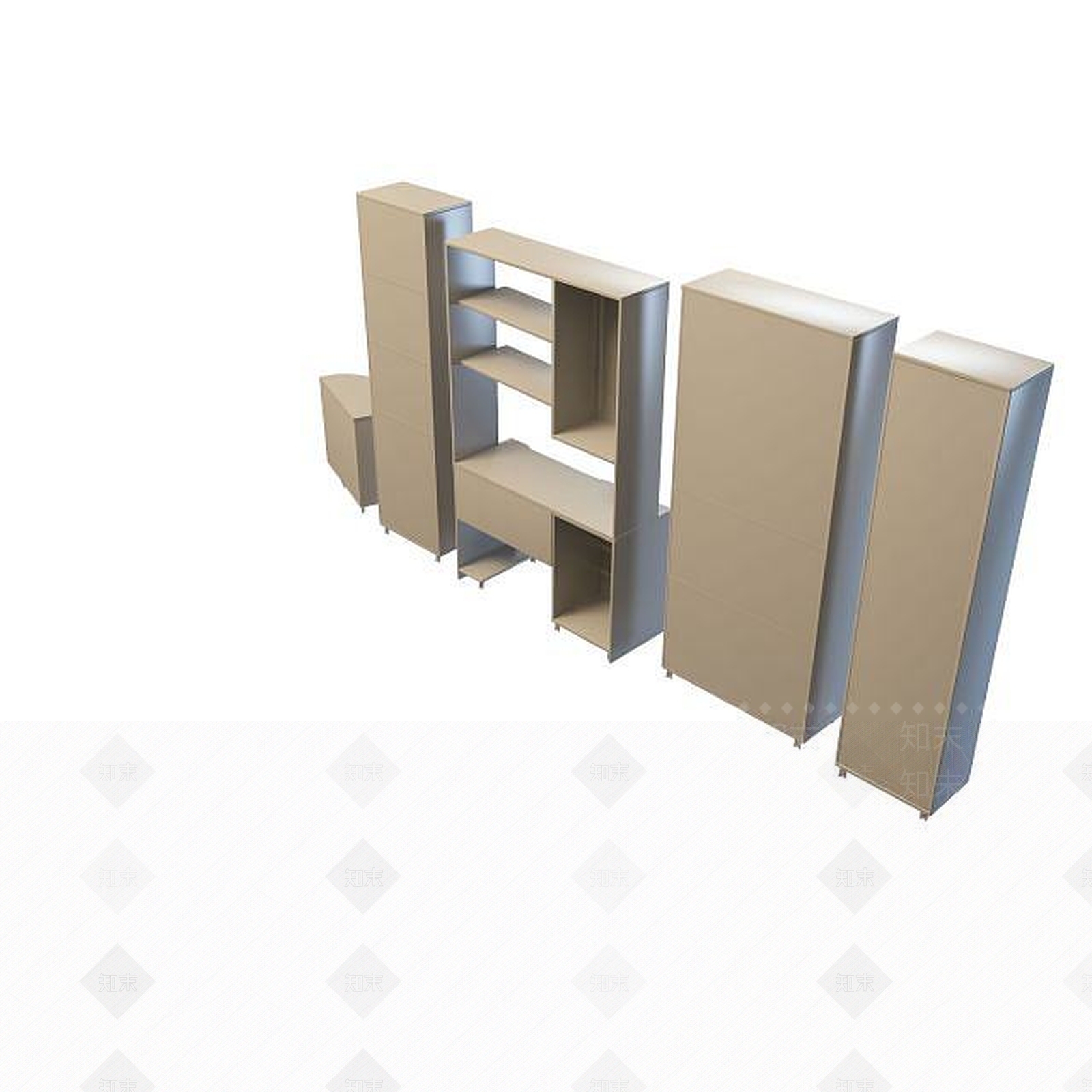 现代衣柜3D模型下载【ID:1199355778】