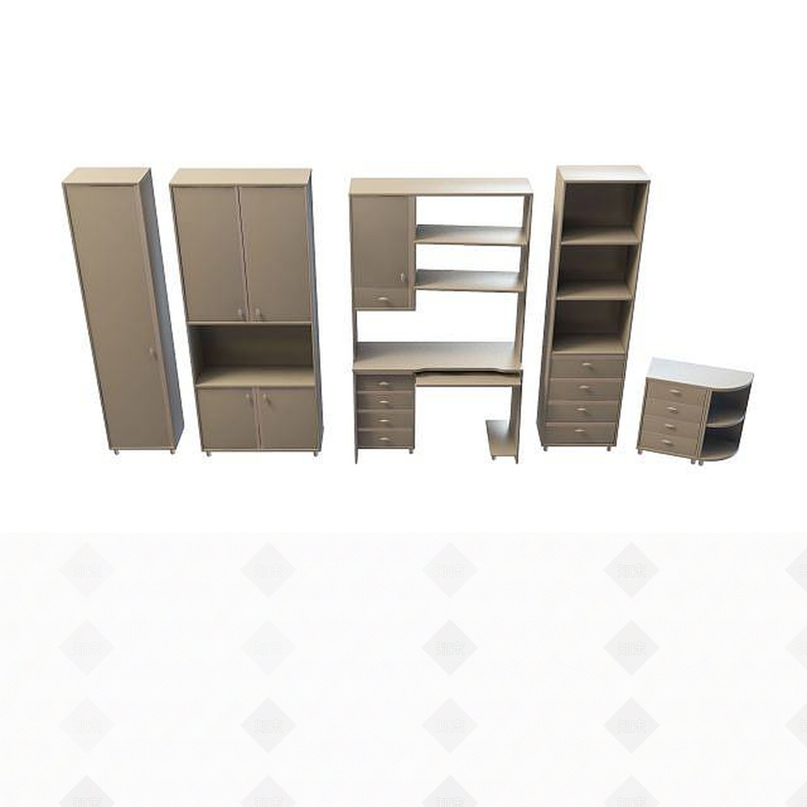 现代衣柜3D模型下载【ID:1199355778】