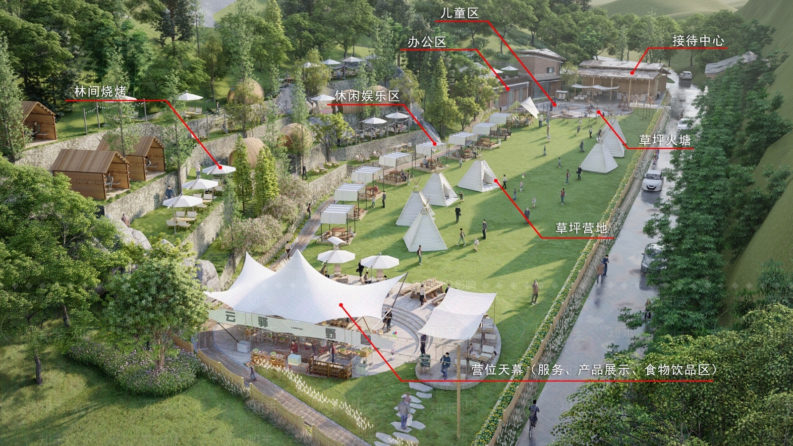 现代营地SU模型下载【ID:1192058198】