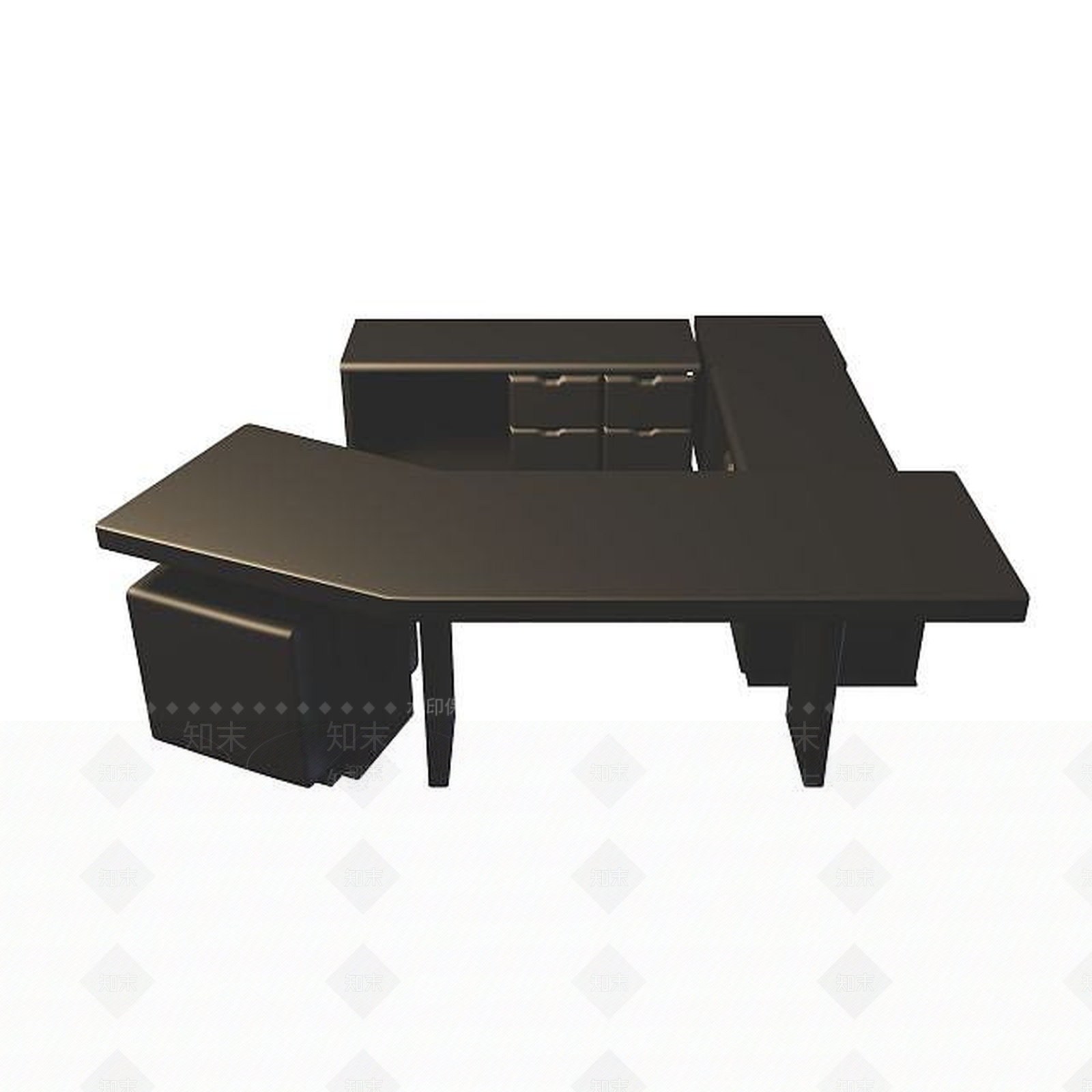 现代书桌3D模型下载【ID:1199355469】