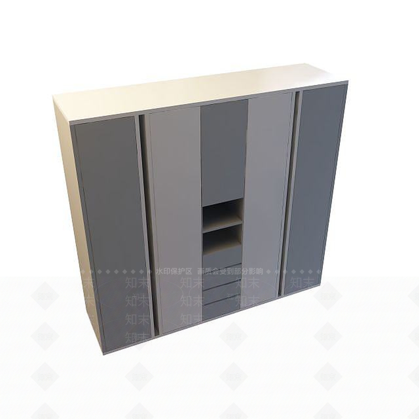 现代衣柜3D模型下载【ID:1199351582】