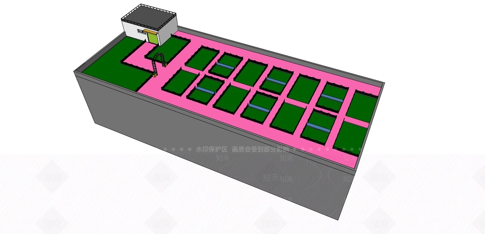 现代办公景观SU模型下载【ID:1192058953】